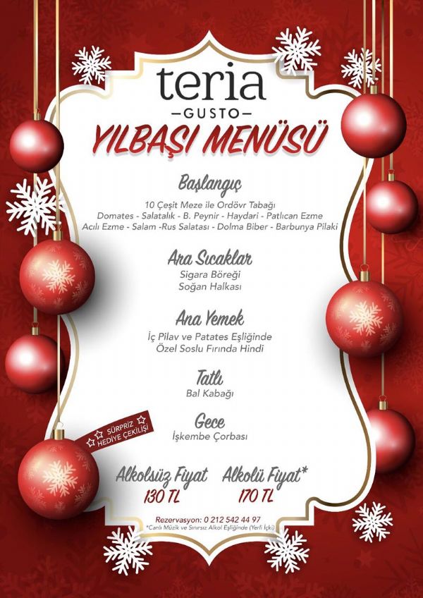 Teria Gusto Restaurant 2018 Yılbaşı Programı